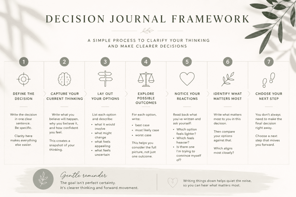 Decision journal framework step by step for clearer decision making
